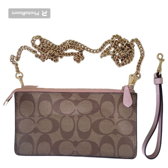 COACH PINK/BROWN WRISTLET/PURSE - Picture 4 of 16